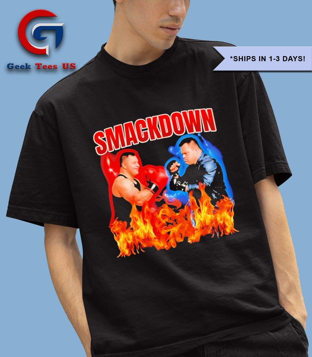 Smackdown boxing flames shirt