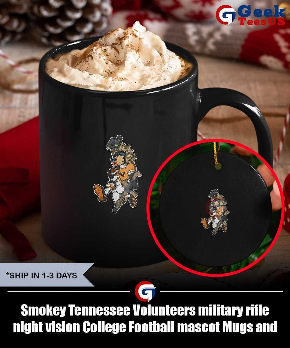 Smokey Tennessee Volunteers military rifle night vision College Football mascot shirt