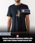 Smokey Tennessee Volunteers military rifle night vision College Football mascot shirt