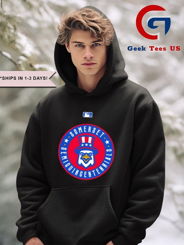 Somerset Patriots Semiquincentennial logo shirt