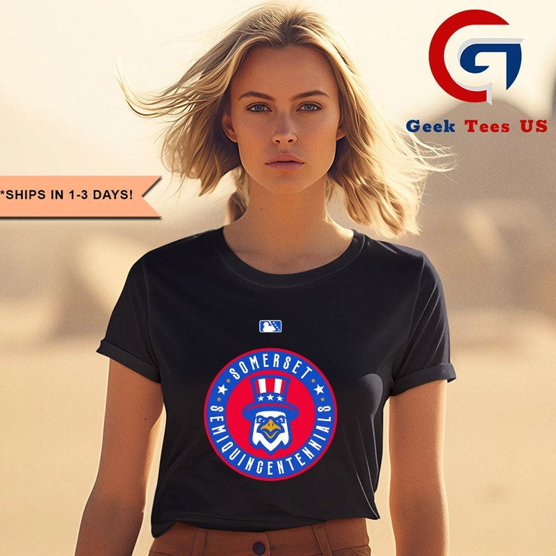 Somerset Patriots Semiquincentennial logo shirt