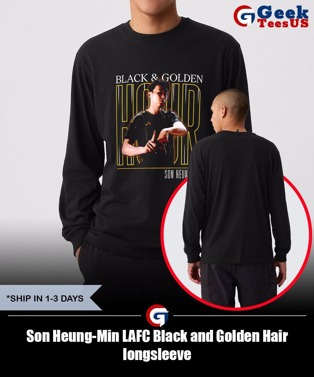 Son Heung-Min LAFC Black and Golden Hair shirt