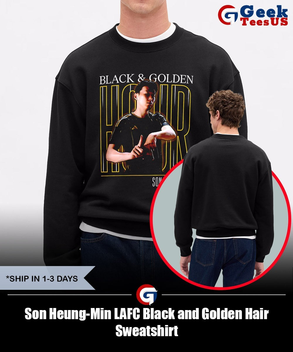 Son Heung-Min LAFC Black and Golden Hair shirt