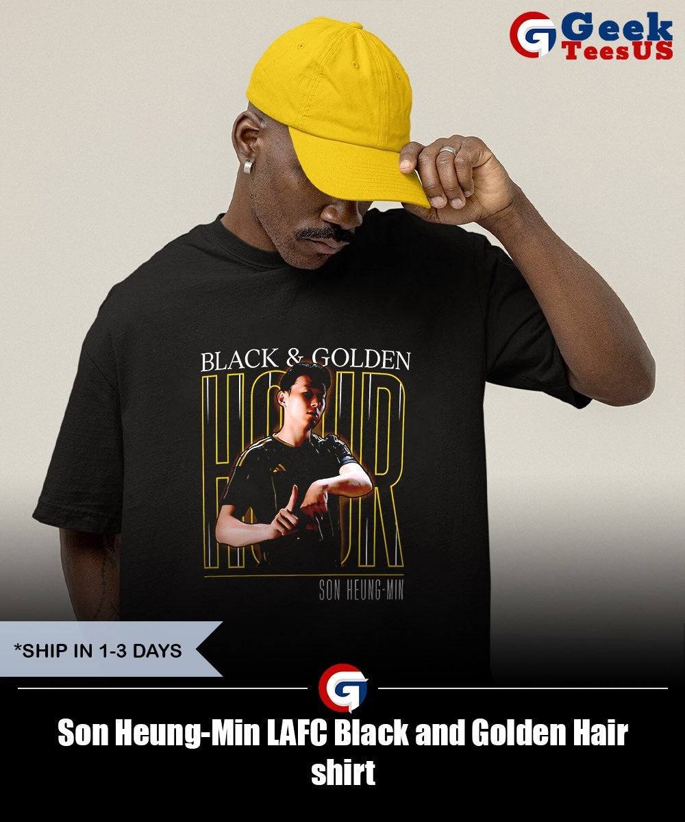 Son Heung-Min LAFC Black and Golden Hair shirt