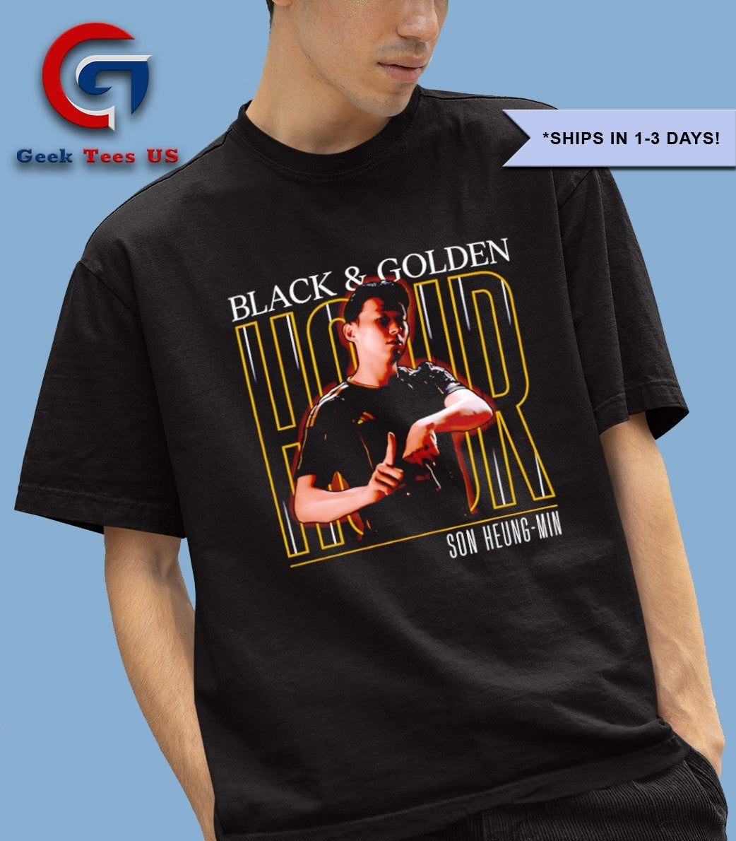 Son Heung-Min No.7 Los Angeles FC black and golden hour shirt