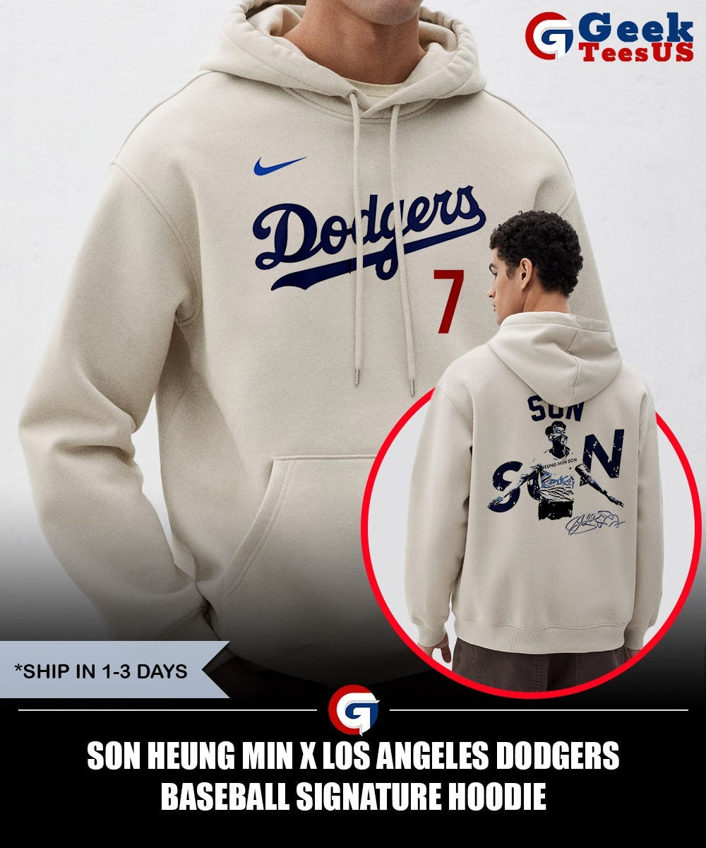 Son Heung Min X Los Angeles Dodgers baseball signature shirt