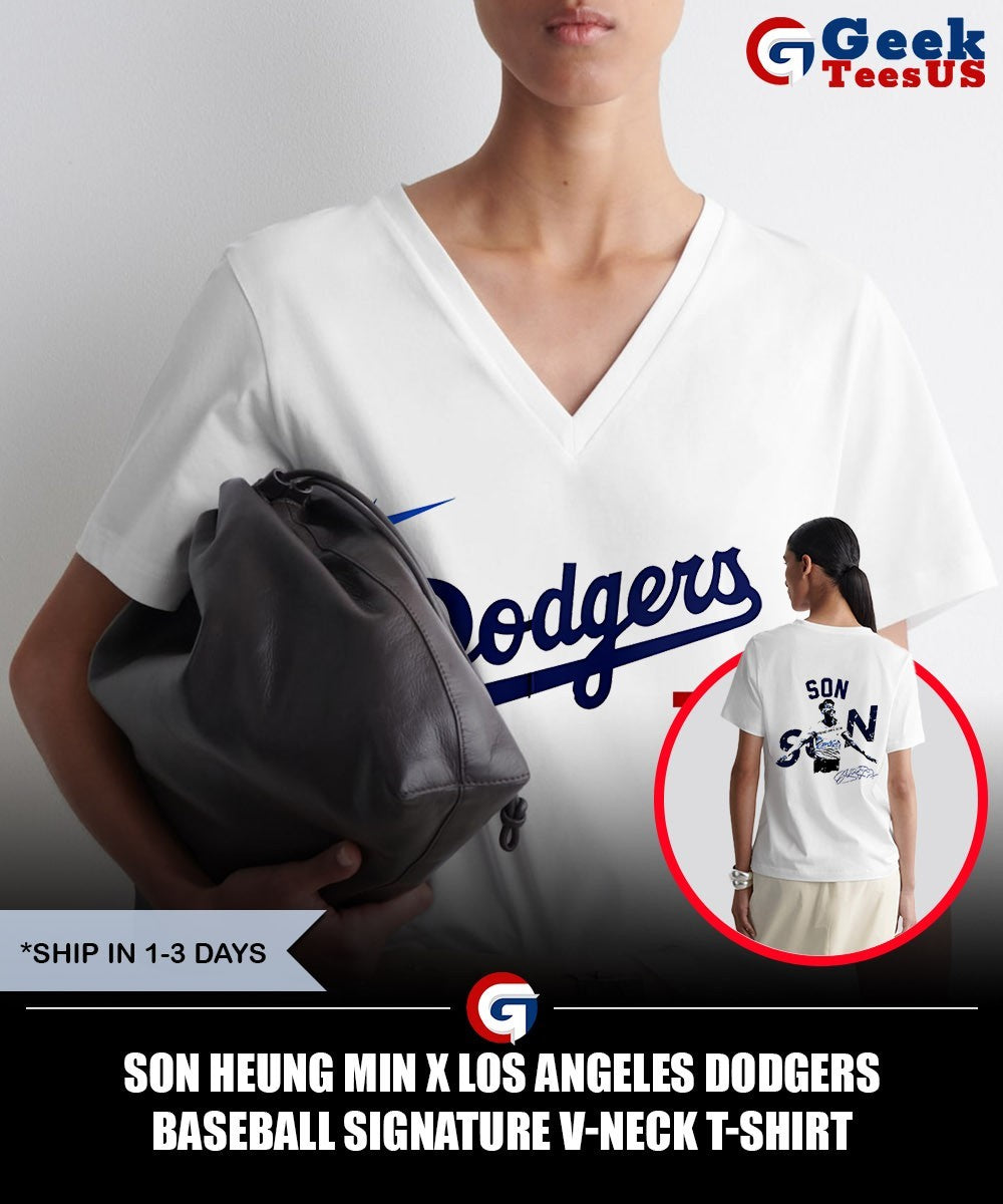 Son Heung Min X Los Angeles Dodgers baseball signature shirt