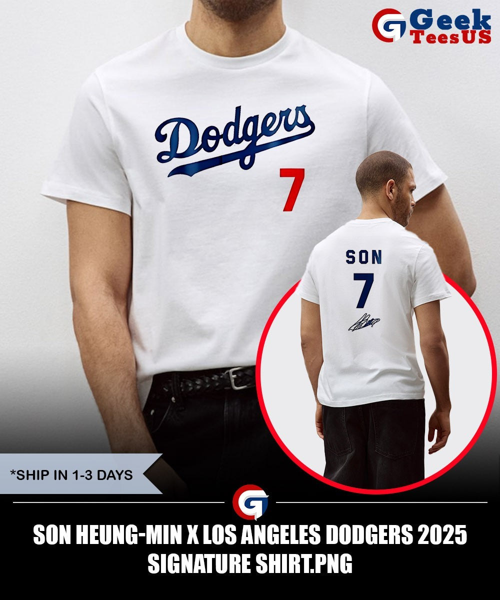 Son Heung-min X Los Angeles Dodgers 2025 signature shirt