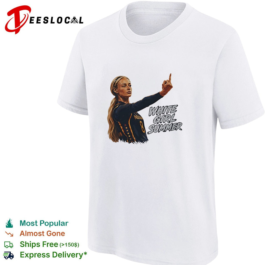 Sophie Cunningham Indiana Fever middle finger White Girl Summer shirt