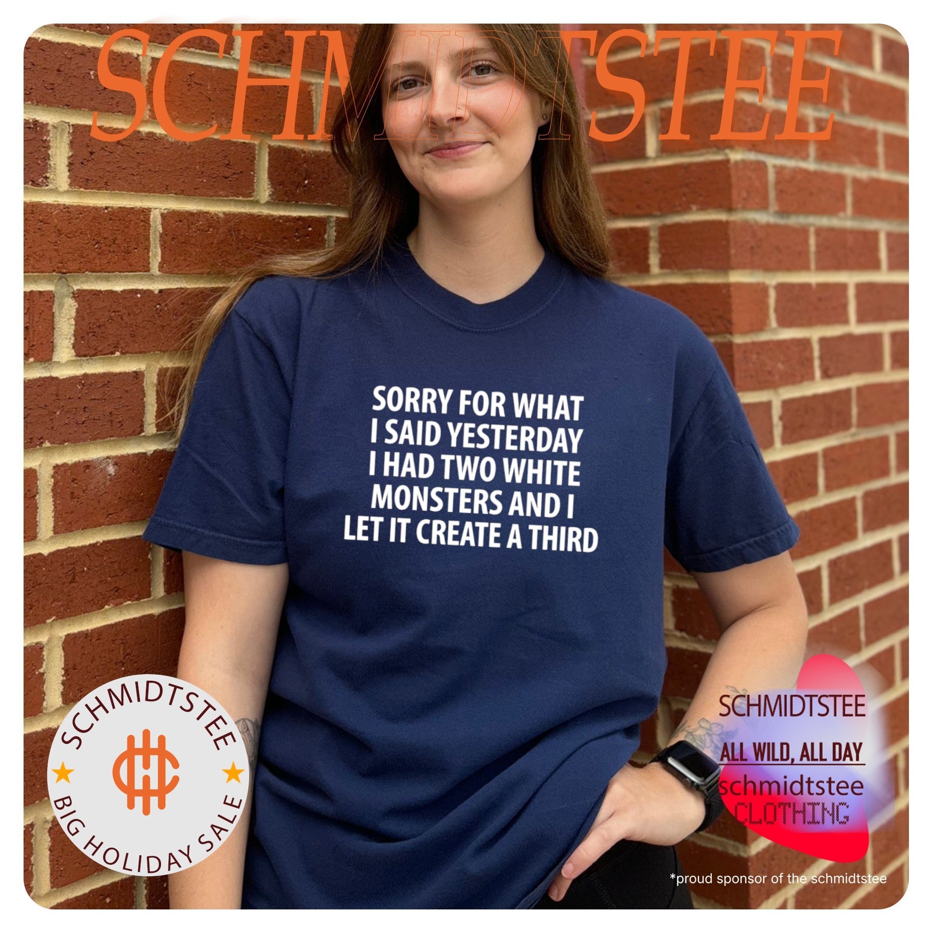 Sorry For What I Said Yesterday Two White Monsters Funny Shirt