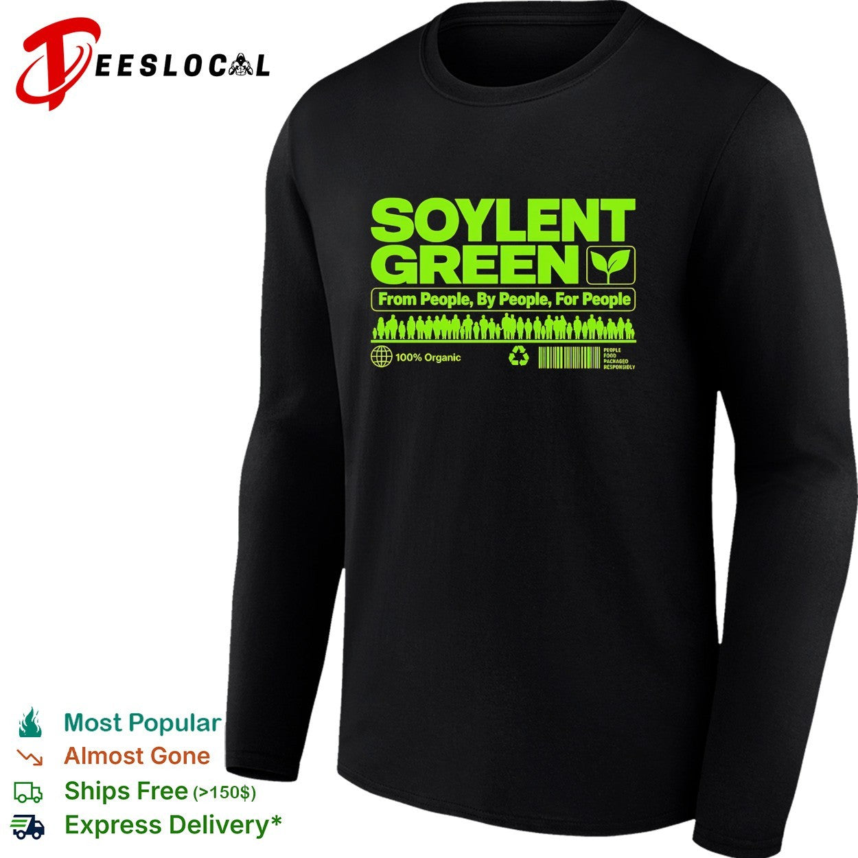 Soylent green from people by people for people dystopian sci fi parody logo shirt