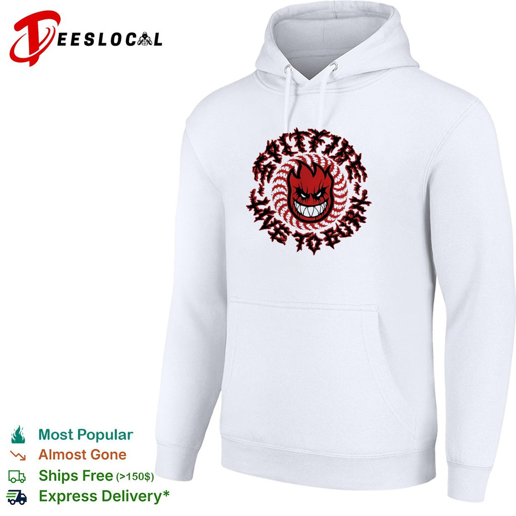Spitfire live to burn fireball logo shirt