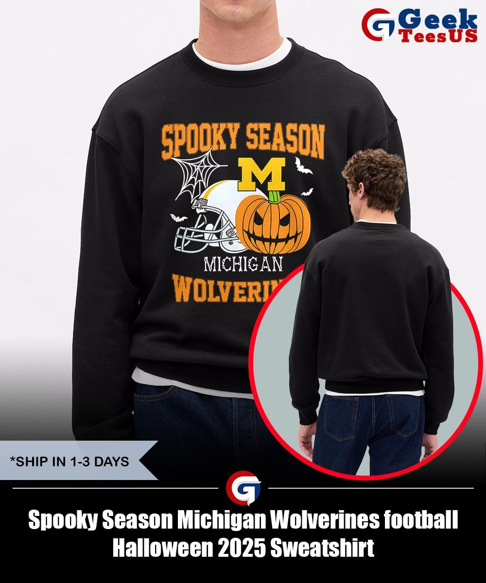Spooky Season Michigan Wolverines football Halloween 2025 shirt