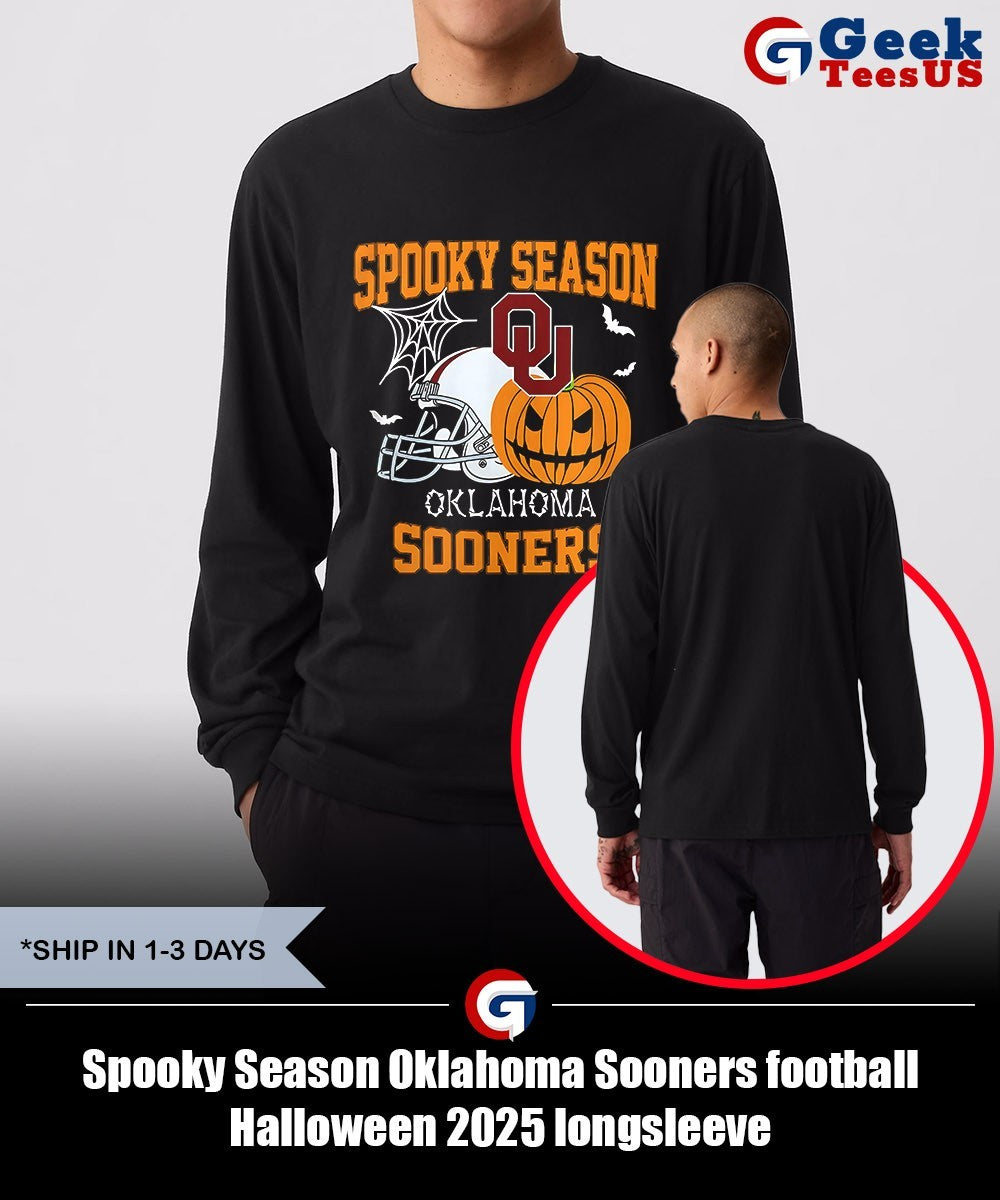 Spooky Season Oklahoma Sooners football Halloween 2025 shirt