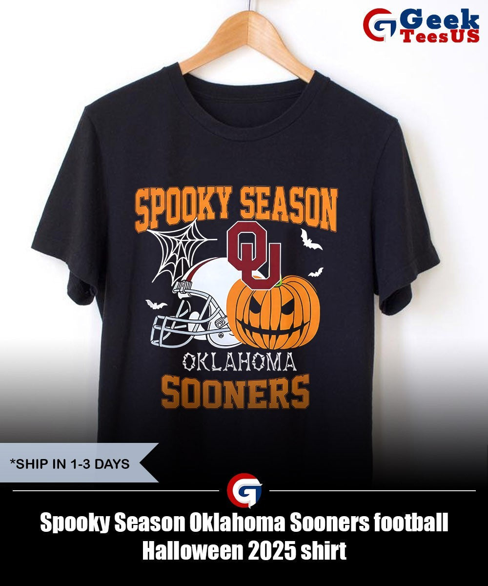 Spooky Season Oklahoma Sooners football Halloween 2025 shirt