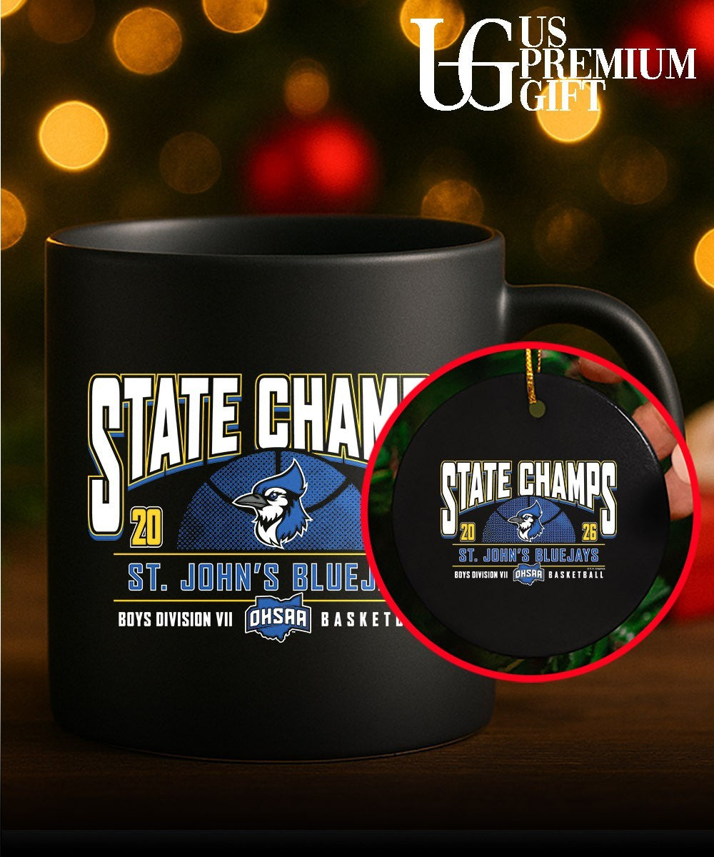St. John’s Bluejays 2026 OHSAA Boys Basketball D7 State Champions shirt
