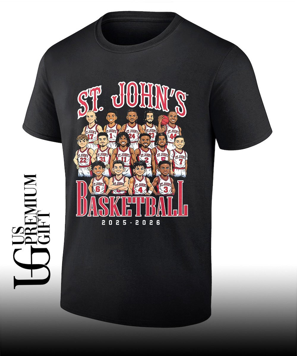 St. John’s Men’s NCAA Basketball 2025-2026 caricature shirt