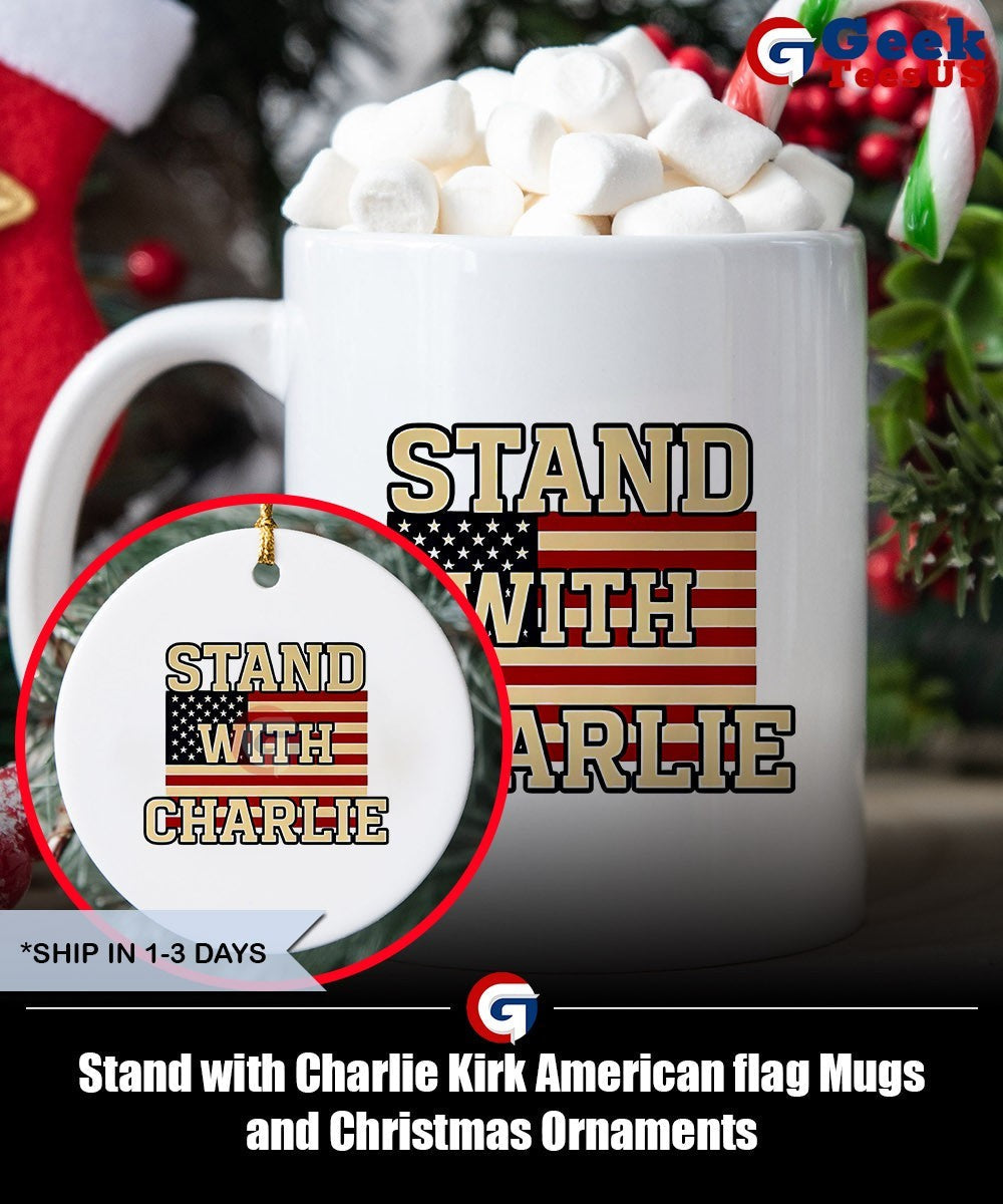 Stand with Charlie Kirk American flag shirt