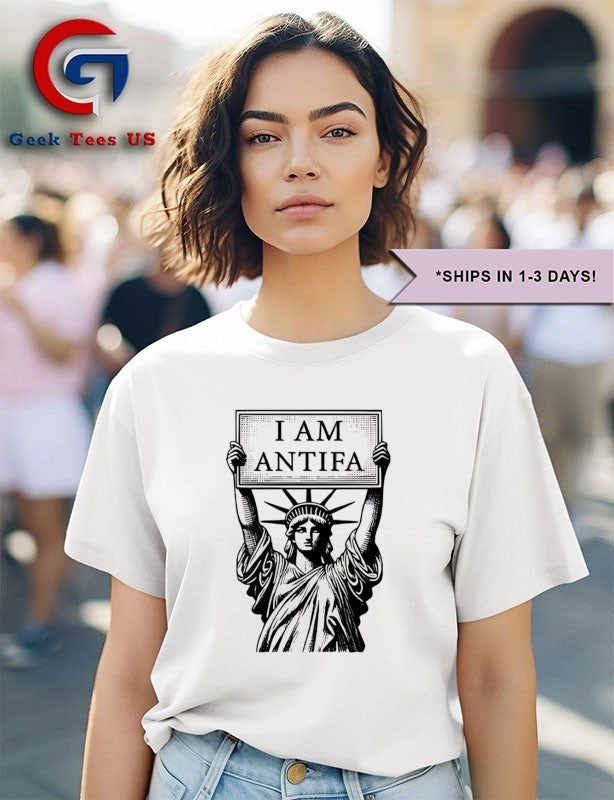 Statue of Liberty I am antifa shirt