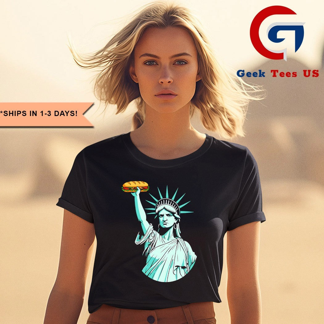 Statue of Liberty Sandwich Guy DC shirt