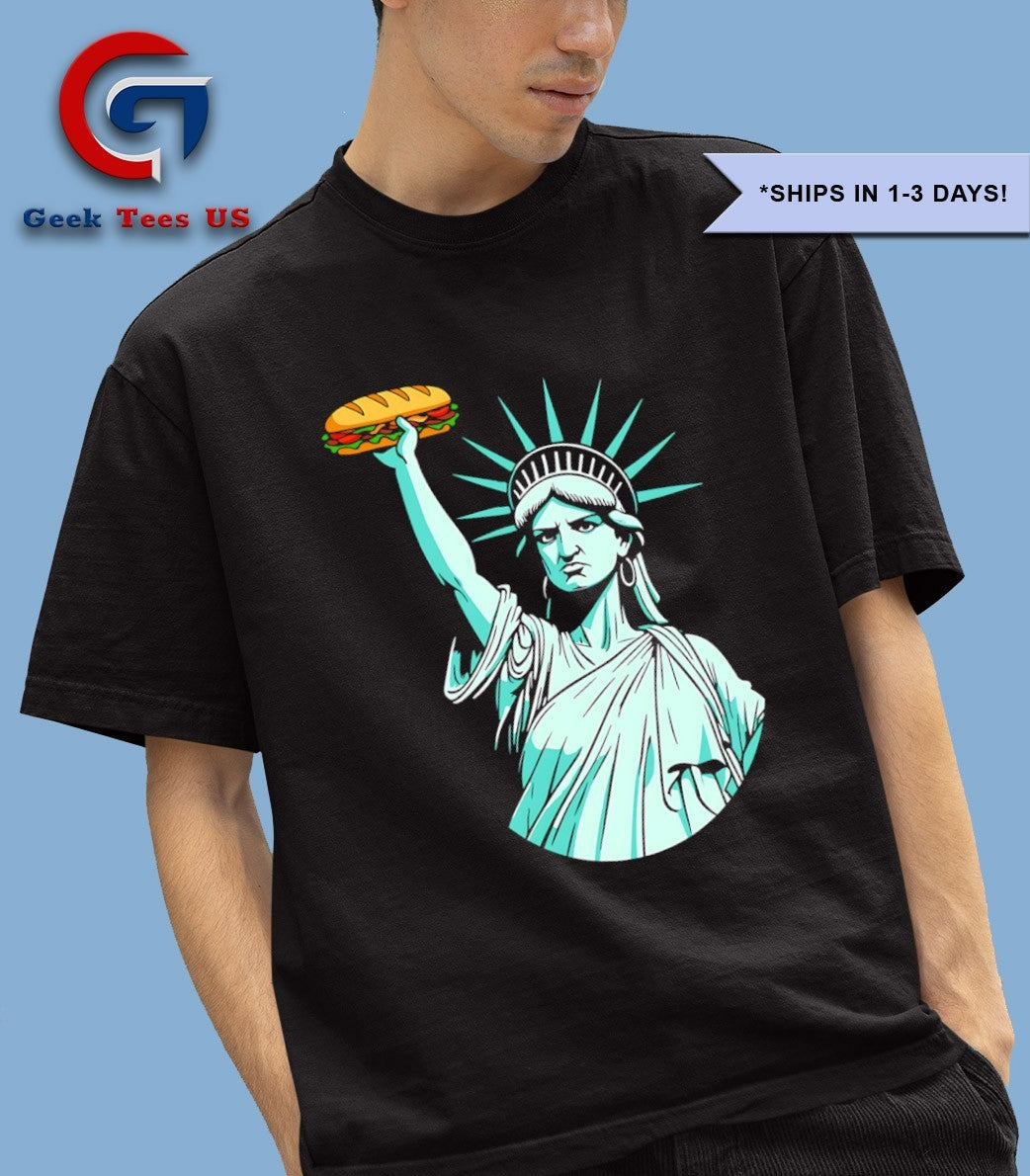Statue of Liberty Sandwich Guy DC shirt