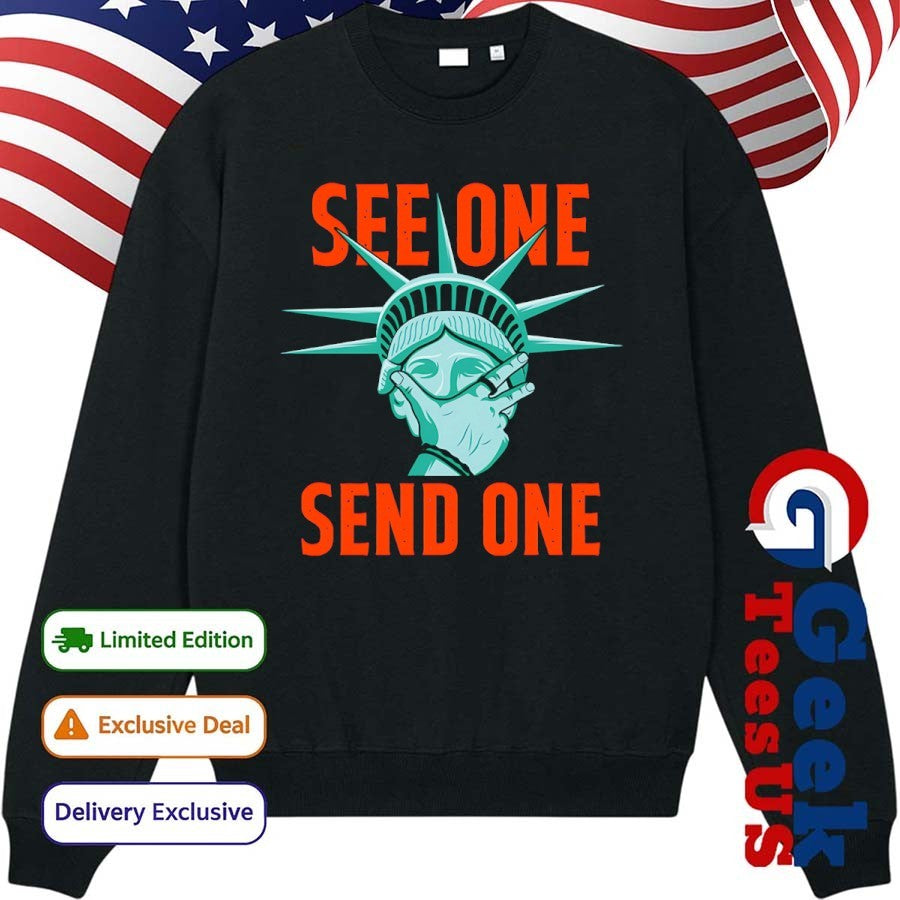 Statue of Liberty see one send one New York Mets shirt