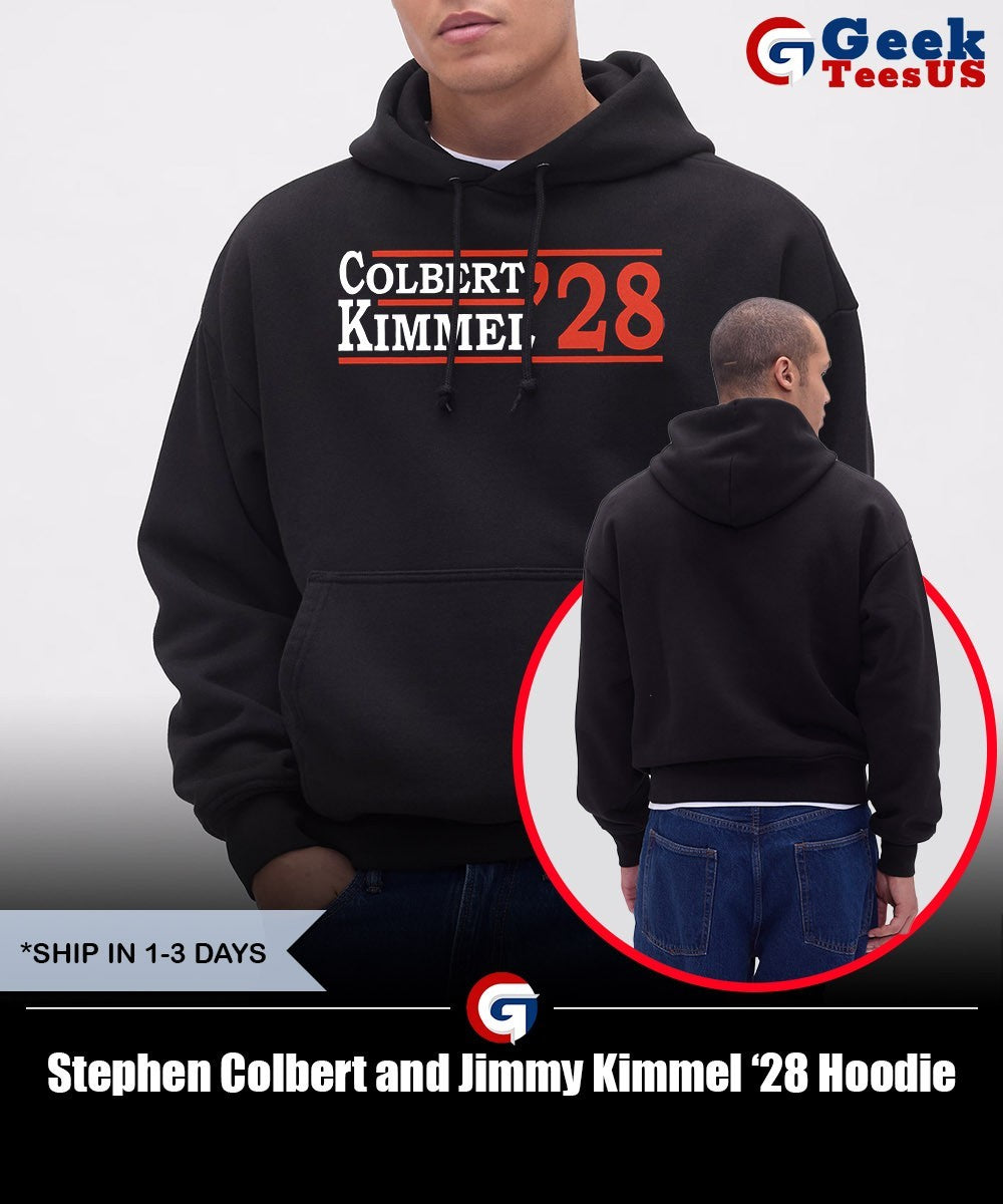 Stephen Colbert and Jimmy Kimmel ’28 shirt