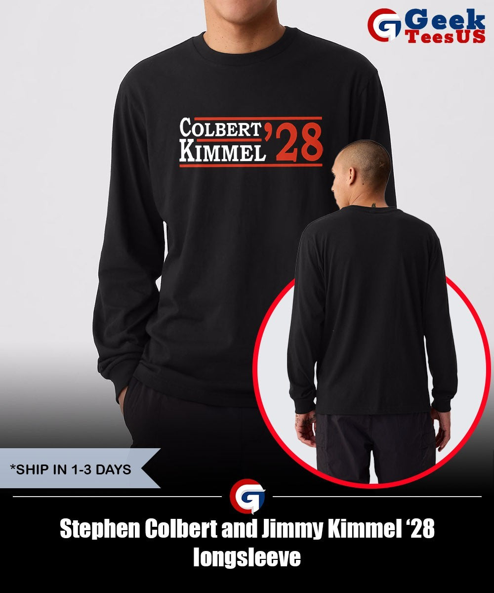 Stephen Colbert and Jimmy Kimmel ’28 shirt