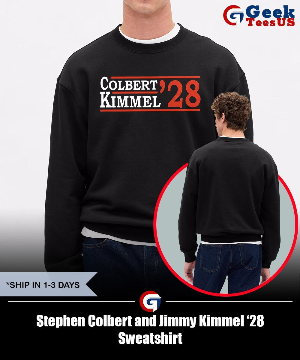 Stephen Colbert and Jimmy Kimmel ’28 shirt