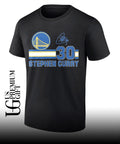 Stephen Curry Golden State Warriors NBA signature name and number retro shirt