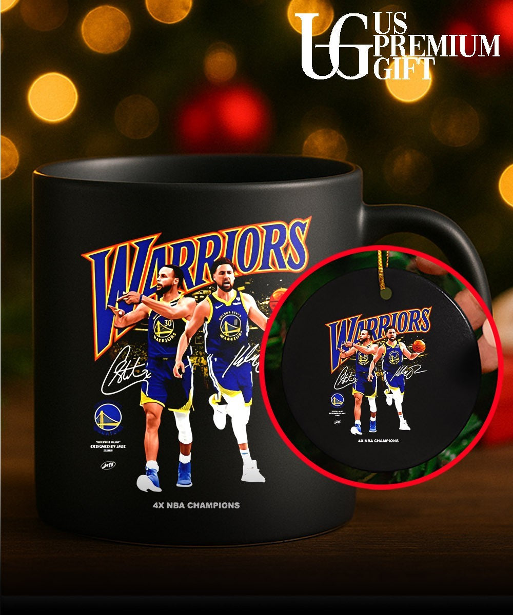 Stephen Curry and Klay Thompson Golden State Warriors 4X NBA Champions signature shirt