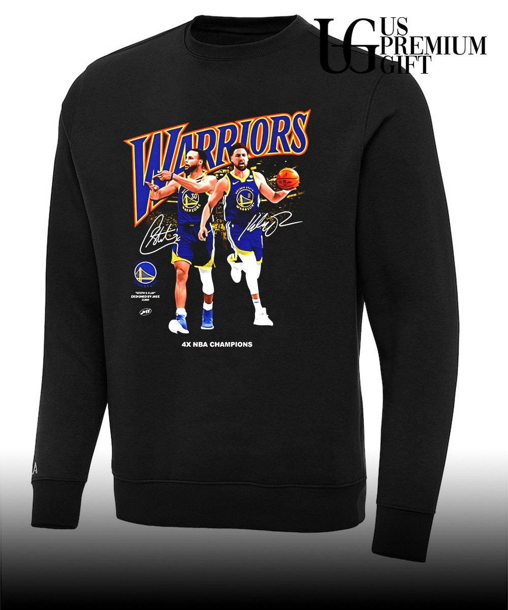 Stephen Curry and Klay Thompson Golden State Warriors 4X NBA Champions signature shirt