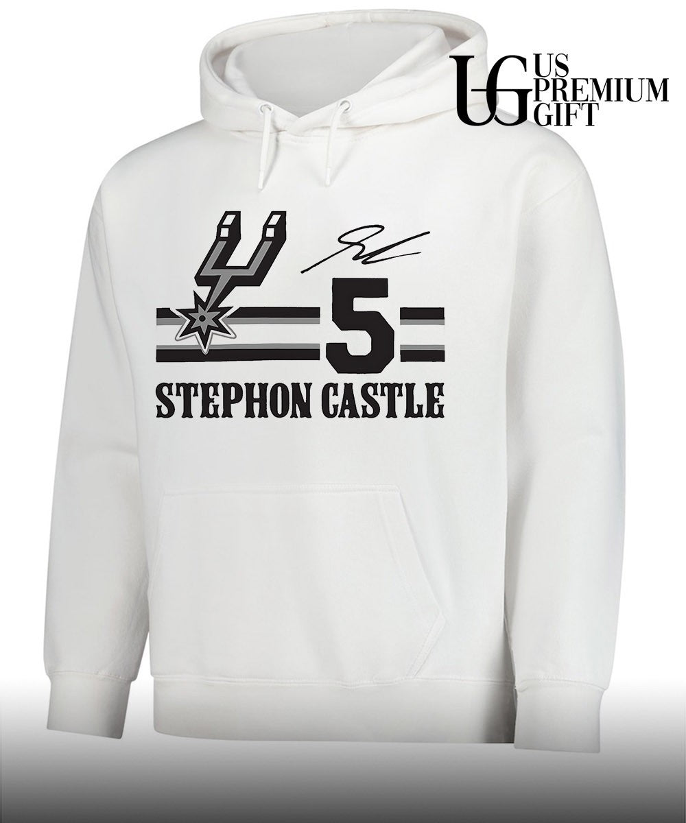 Stephon Castle San Antonio Spurs NBA signature name and number retro shirt