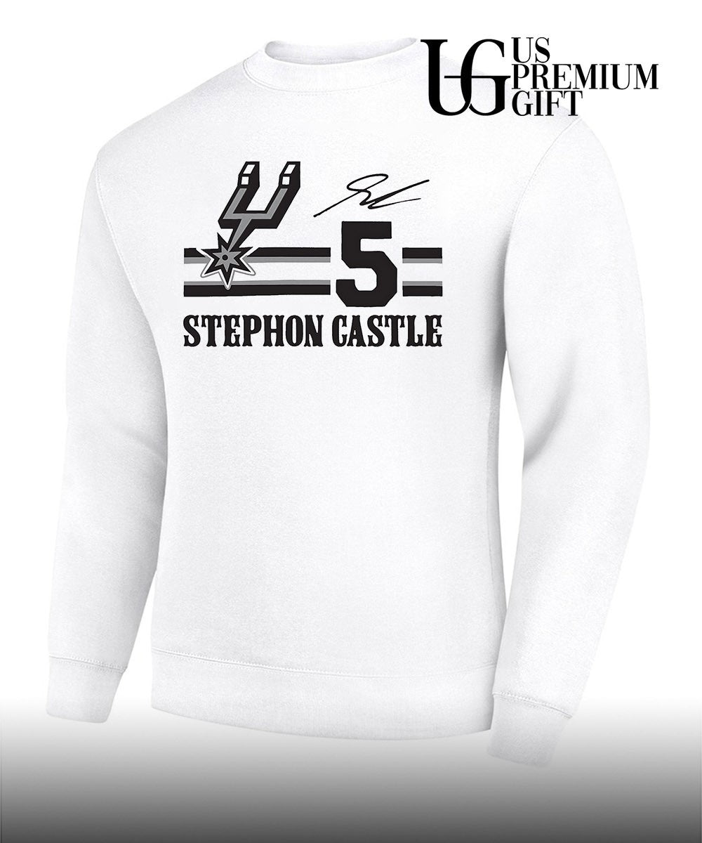 Stephon Castle San Antonio Spurs NBA signature name and number retro shirt