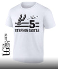 Stephon Castle San Antonio Spurs NBA signature name and number retro shirt