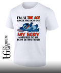 Stich I’m at the age where the next day my body whispers to me don’t do that again shirt