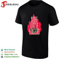 Stiff Little Fingers band name stacked above tall flame graphic backdrop shirt
