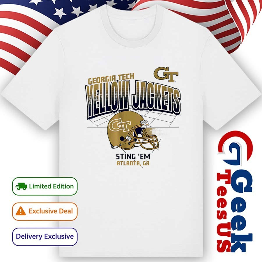 Sting Em Georgia Tech Yellow Jackets football helmet shirt