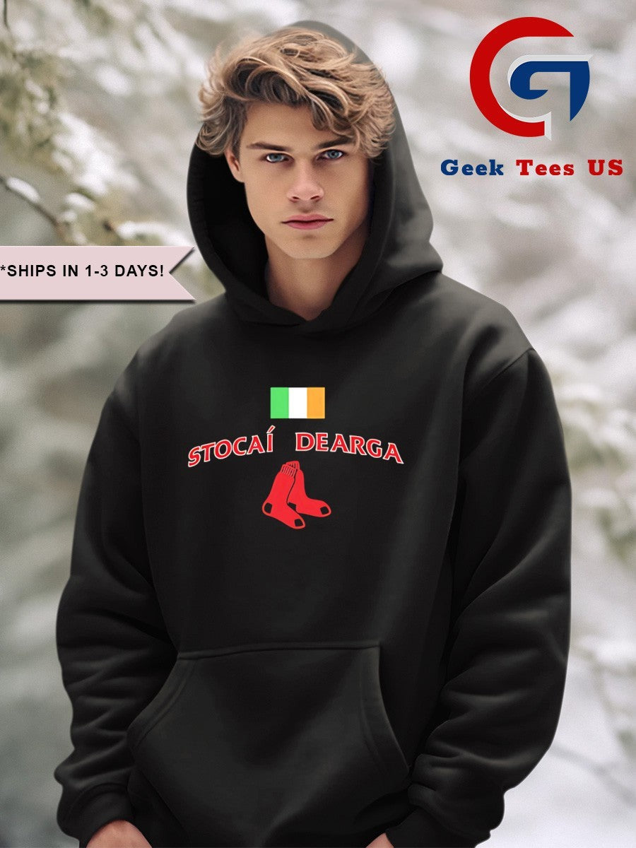 Stocai Dearga Boston Red Sox X Ireland Flag Shirt