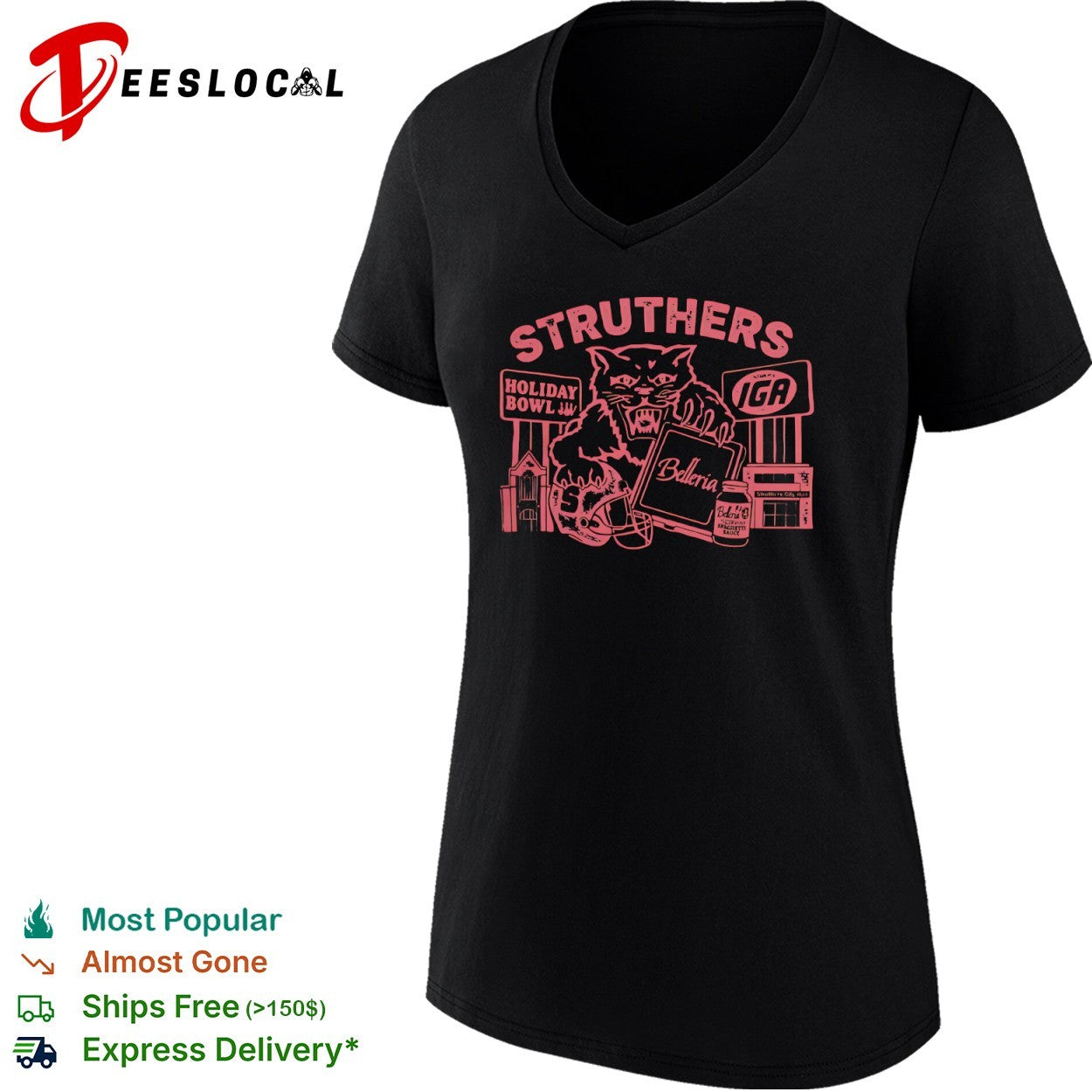 Struthers Panther Football Holiday Bowl Belleria Spaghetti Sauce shirt