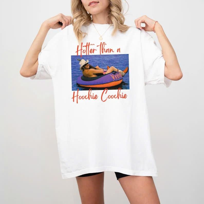 Hotter Than A Hoochie Coochie Shirt, Country Music Shirt, Gift for Music Lover, Women Concert Tee, 90s Country Music...