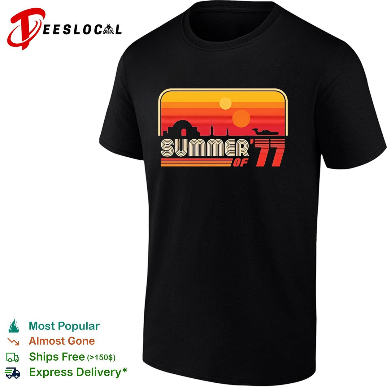 Summer of ’77 retro sunset vintage shirt