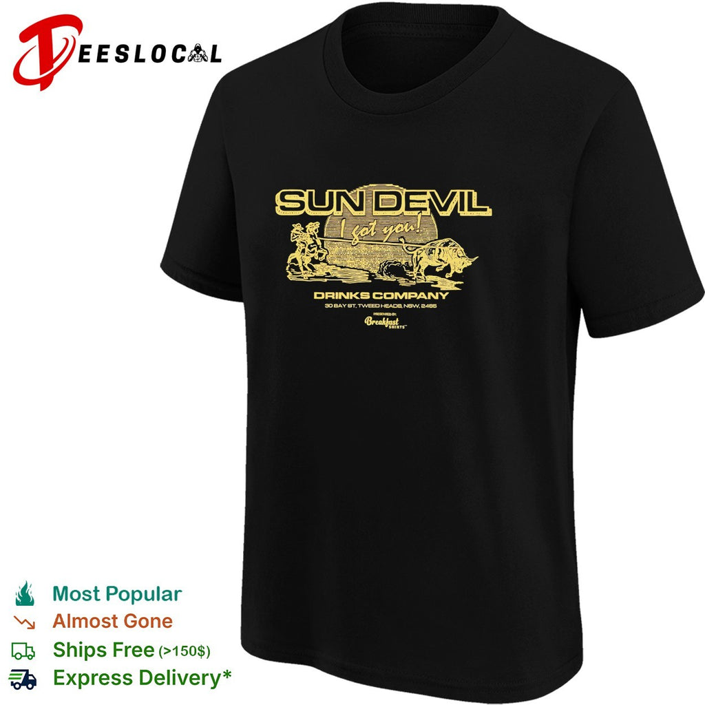 Sun Devil Drinks Company vintage cowboy roping buffalo I got you western shirt
