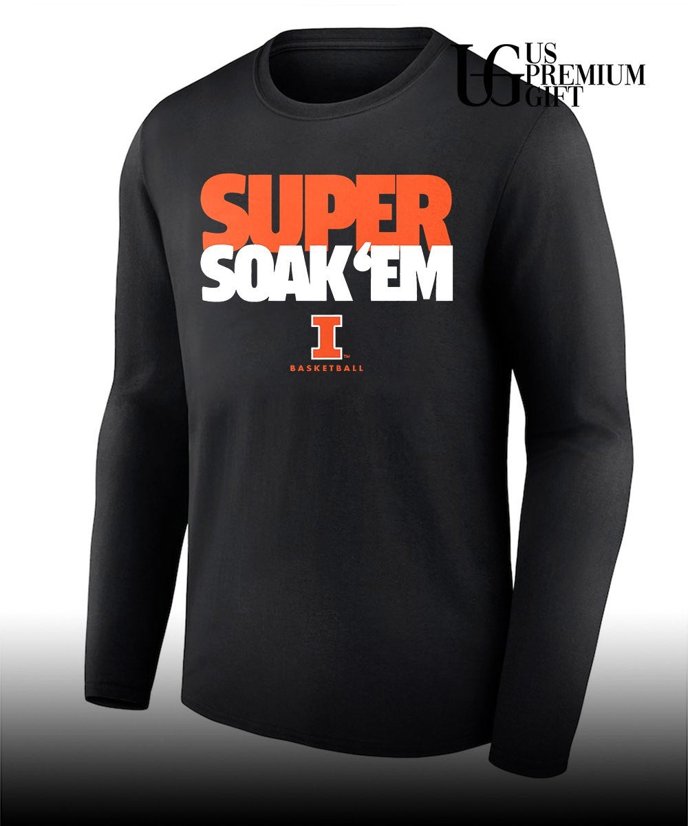 Super Soak ‘Em Illinois Fighting Illini basketball logo shirt