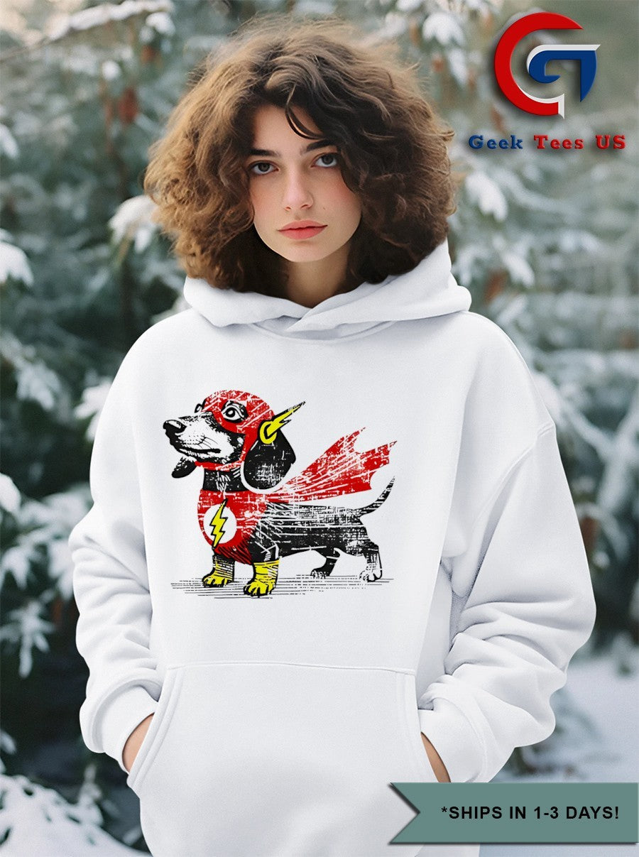 Superhero Dachshund art shirt