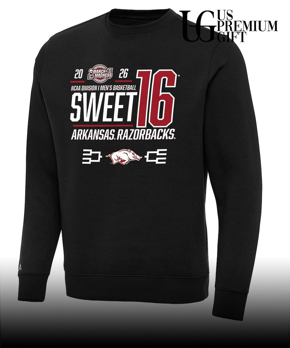 Sweet 16 Bound Arkansas Razorbacks 2026 NCAA Men’s basketball March Madness shirt