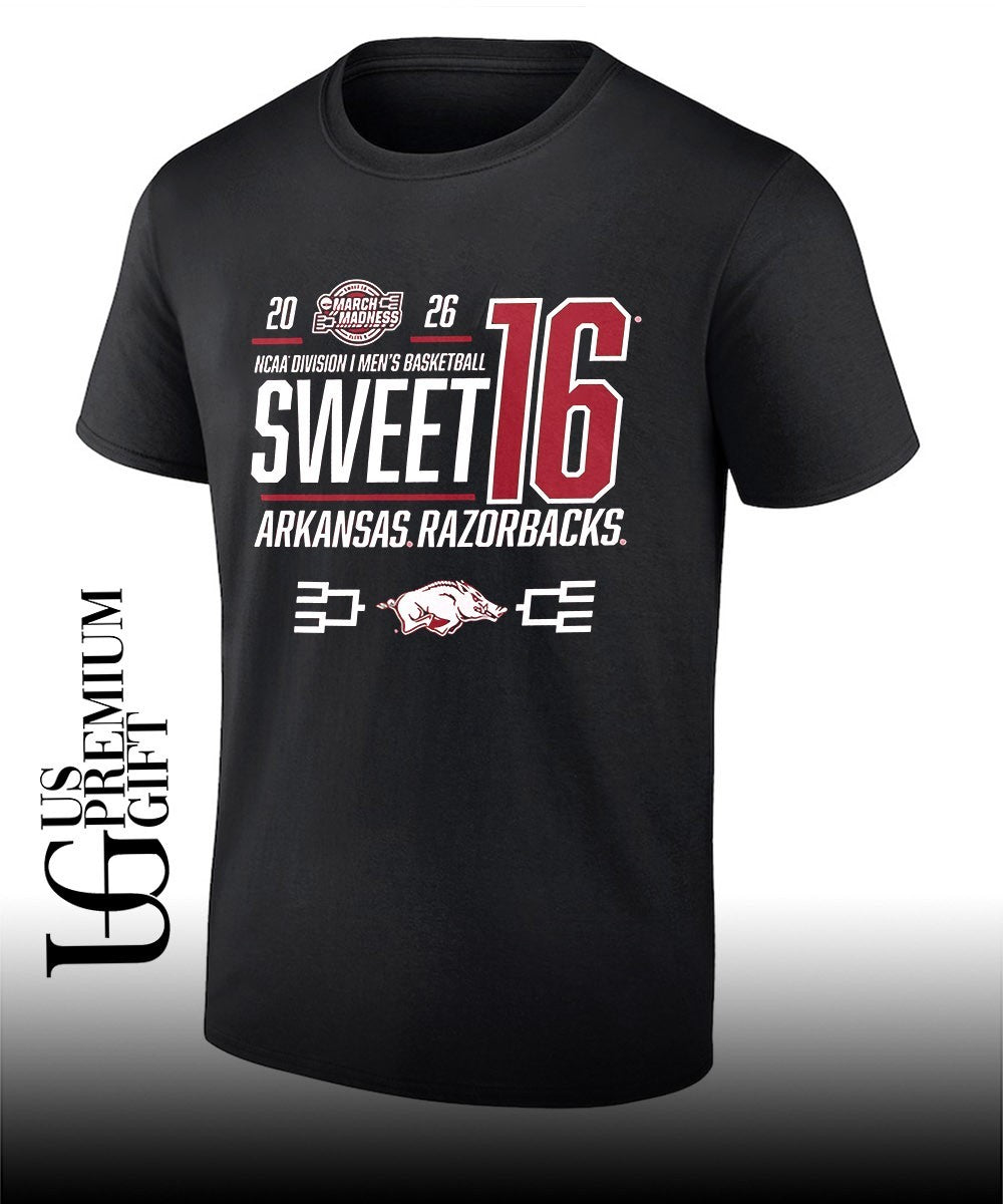 Sweet 16 Bound Arkansas Razorbacks 2026 NCAA Men’s basketball March Madness shirt