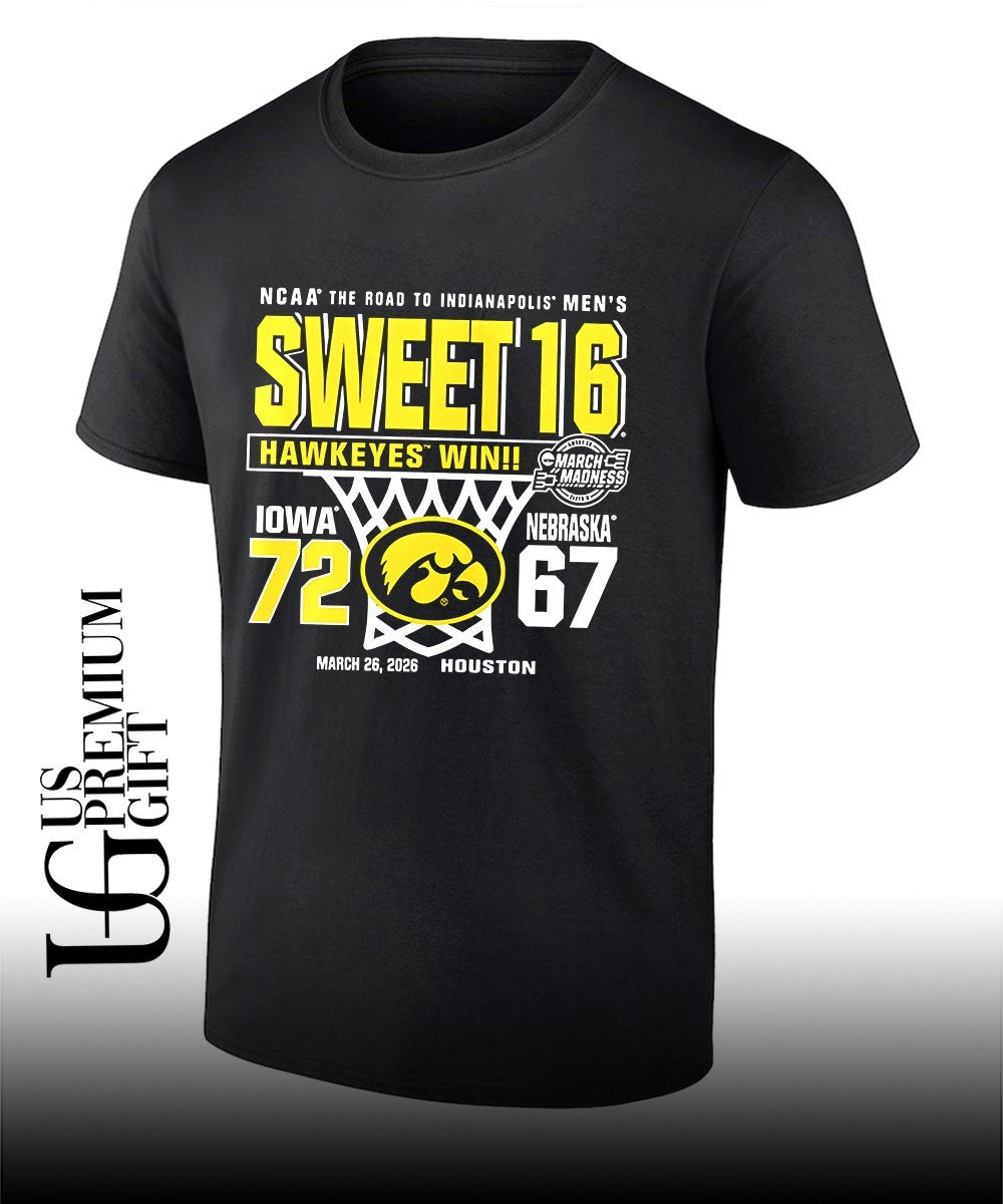 Sweet 16 Iowa Hawkeyes Win vs Nebraska Cornhuskers score 2026 Men’s Basketball shirt