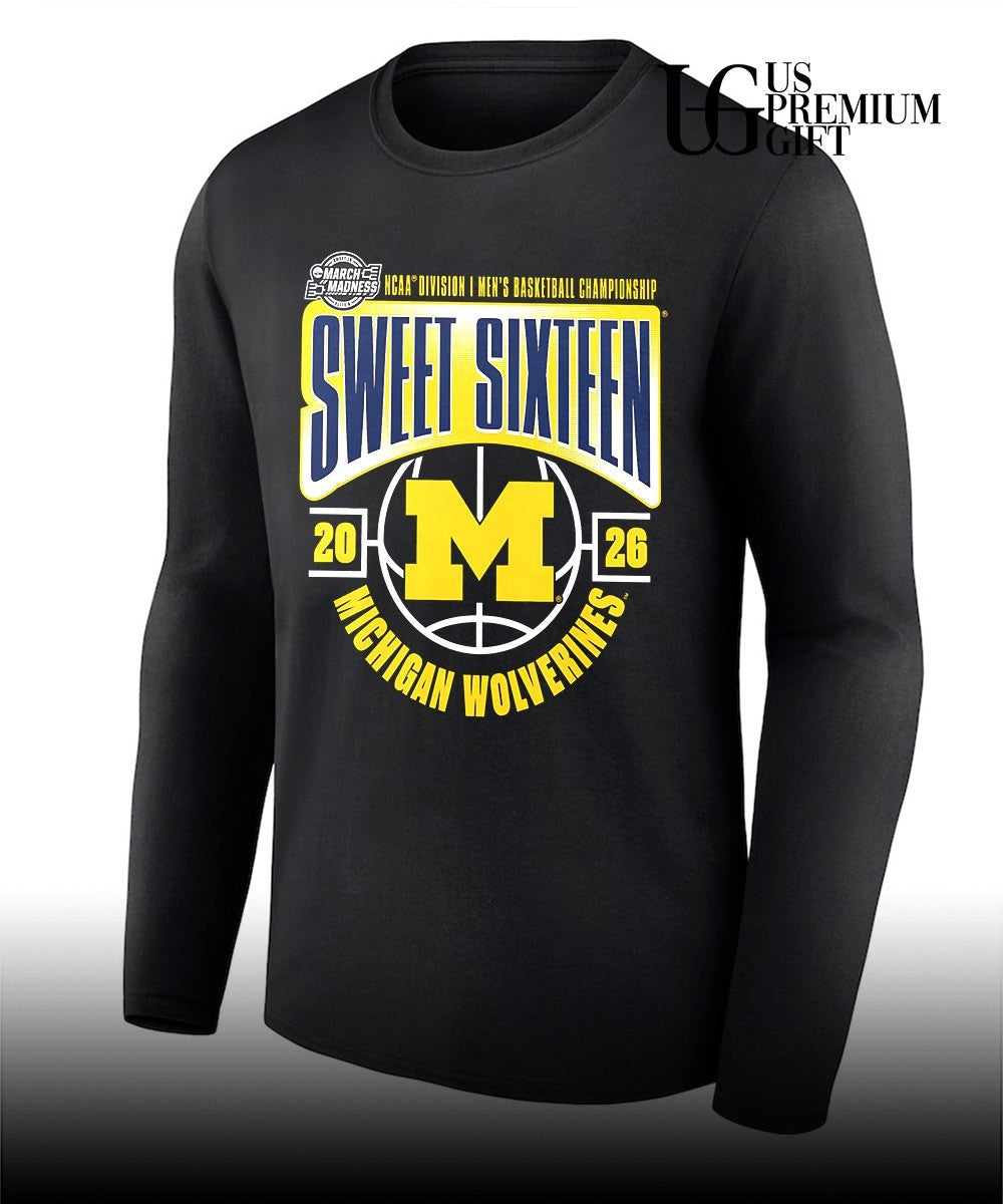 Sweet 16 Michigan Wolverines 2026 NCAA Men’s Basketball Tournament March Madness shirt