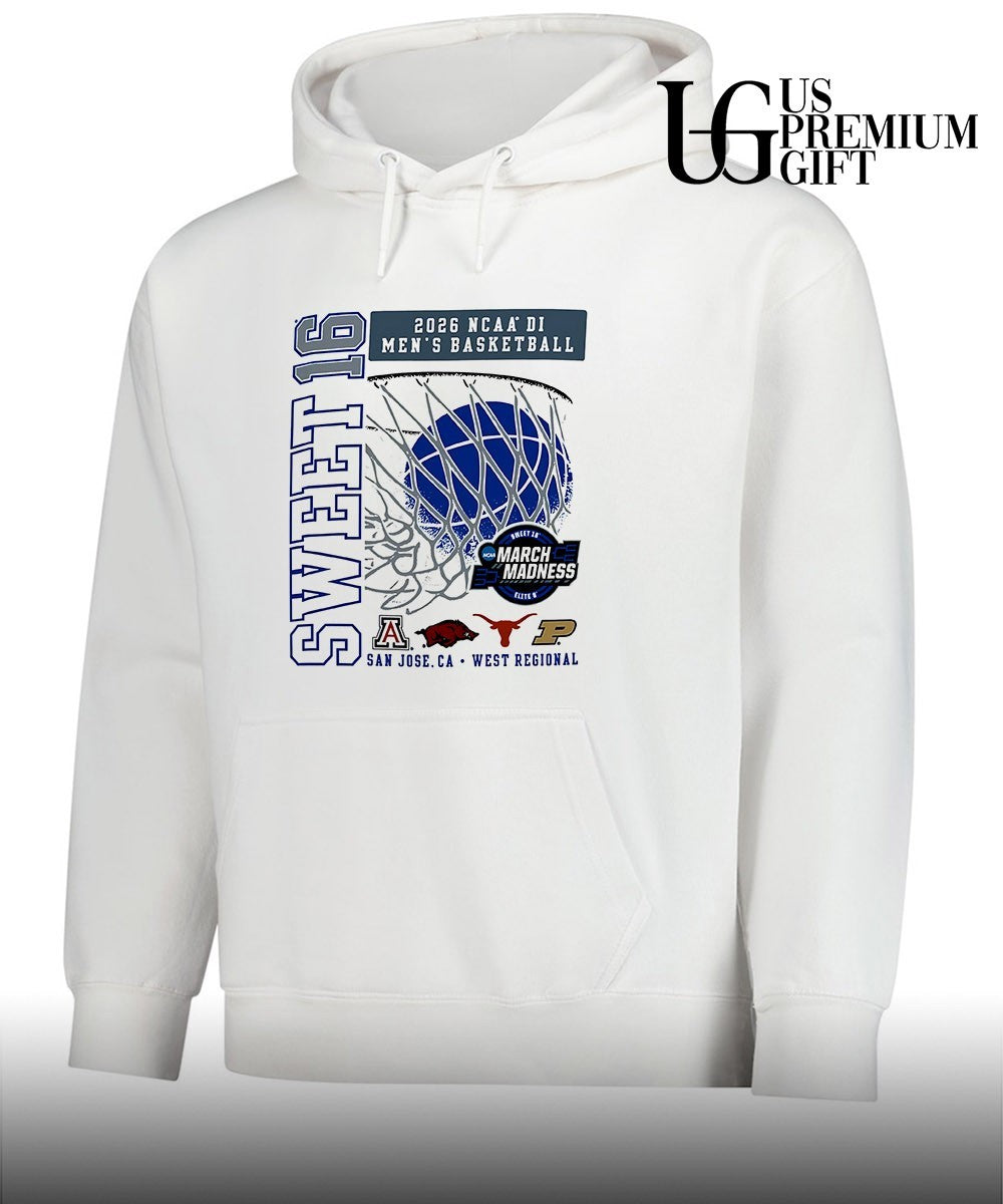 Sweet 16 NCAA D1 Men’s basketball 2026 March Madness San Jose CA West Regional shirt